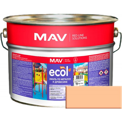 MAV ECOL ПФ-115 - эмаль по металлу и древесине, Карамель - 20,0 л (20,0 кг) 