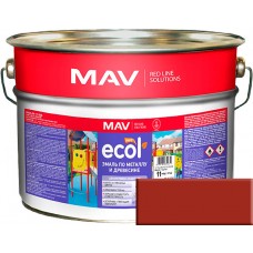 MAV ECOL ПФ-115 - эмаль по металлу и древесине, Красно-коричневая - 20,0 л (20,0 кг) 