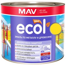 MAV ECOL ПФ-115 - эмаль по металлу и древесине, лимонная - 2,4 л (2,0 кг) 