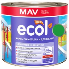 MAV ECOL ПФ-115 - эмаль по металлу и древесине, Майская зелень - 1,0 л (0,9 кг) 