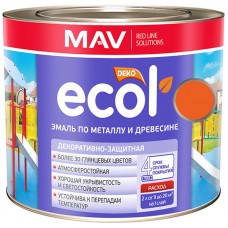 MAV ECOL ПФ-115 - эмаль по металлу и древесине, Оранжевая - 1,0 л (0,9 кг) 