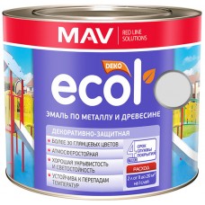 MAV ECOL ПФ-115 - эмаль по металлу и древесине, Серебристая - 1,0 л (0,8 кг) 