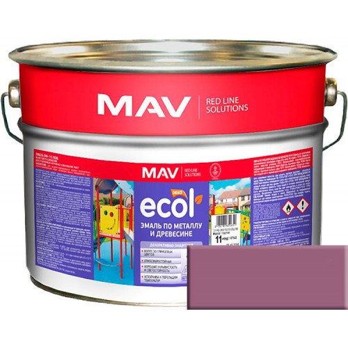 MAV ECOL ПФ-115 - эмаль по металлу и древесине, Пыльно-фиолетовая - 27,0 л (27,0 кг) 