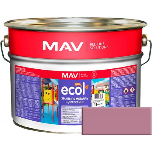 MAV ECOL ПФ-115 - эмаль по металлу и древесине, Винтажно-розовая - 20,0 л (20,0 кг) 