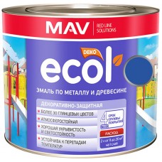MAV ECOL ПФ-115 - эмаль по металлу и древесине, Ярко-синяя - 1,0 л (0,8 кг) 