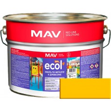 MAV ECOL ПФ-115 - эмаль по металлу и древесине, желтая - 20,0 л (20,0 кг) 