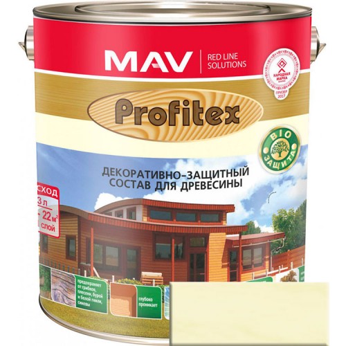 PROFITEX  - защитно-декоративный состав для древесины / Бесцветный / - 1,0 л. (0,7 кг)