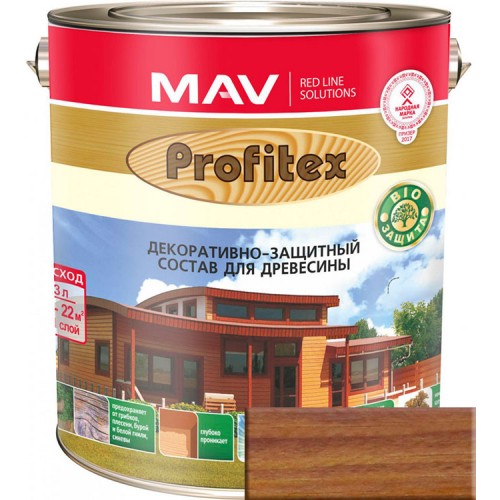 PROFITEX - защитно-декоративный состав для древесины / Дуб / - 10л (8,0кг)