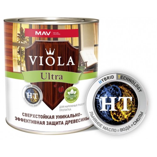 Viola Ultra HT 40 - защитно-декоративный состав для древесины - 10л (8,0 кг) (Бесцветный)