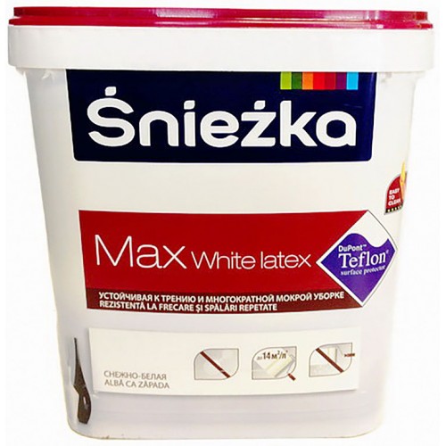Sniezka MAX WHITE LATEX - краска для стен и потолков - 5л.