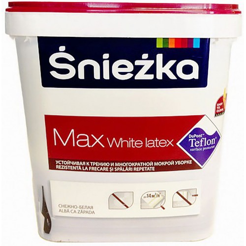 Sniezka MAX WHITE LATEX - краска для стен и потолков - 10л.