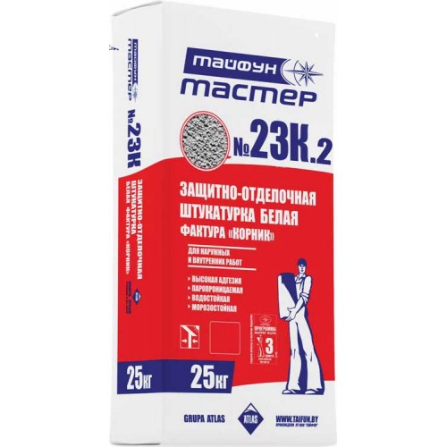 Тайфун Мастер 23К-2 белая штукатурка Корник - 25,0 кг