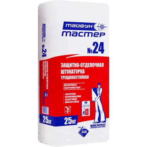 Тайфун Мастер 24 трещиностойкий штукатурный состав - 25,0 кг