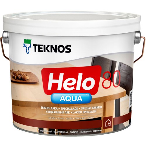 Teknos Helo Aqua 80 - водный лак для дерева - 2,7л (глянцевый)