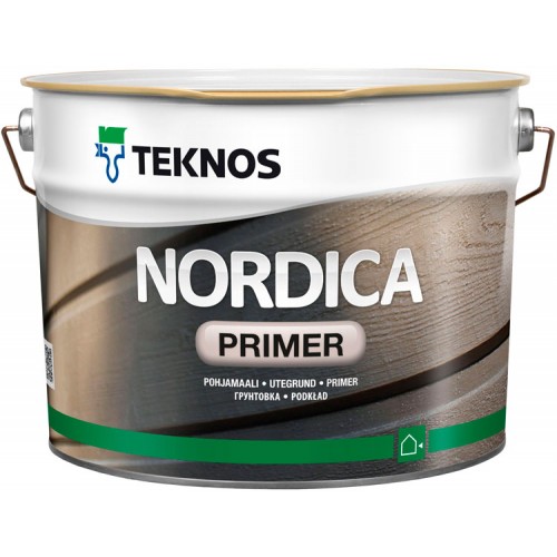 Teknos Nordica Primer - алкидная грунтовочная краска для дерева - 9,0л