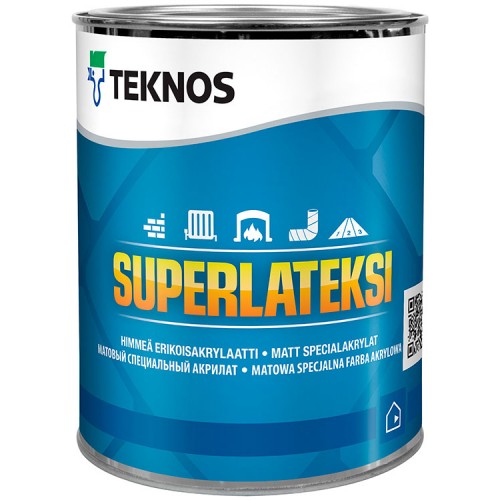 Teknos SuperLateksi - краска для стен и потолков BASE3 - 0,9л.