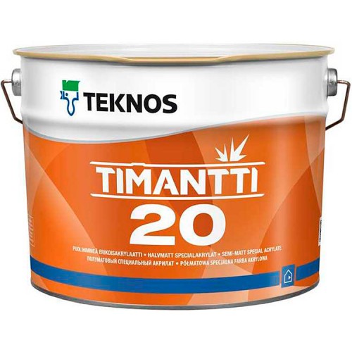 Teknos Timantti 20 - краска для стен и потолков - 0,9л.