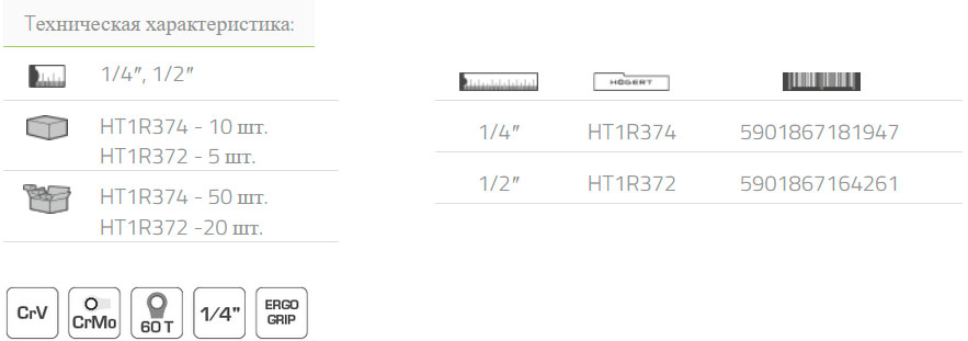 HOEGERT Трещотка 1/2