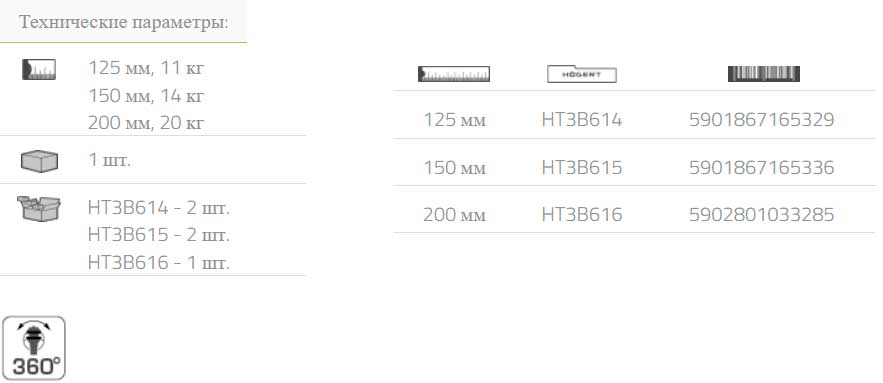 Тиски слесарные поворотные 125 мм Hoegert HT3B614